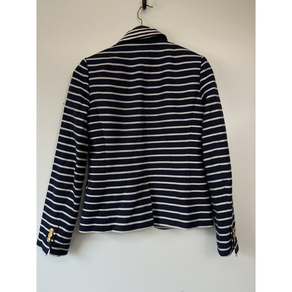 J Crew Schoolboy Size 2 Blazer Navy Striped Preppy Old Money Nautical Academia - Picture 6 of 12